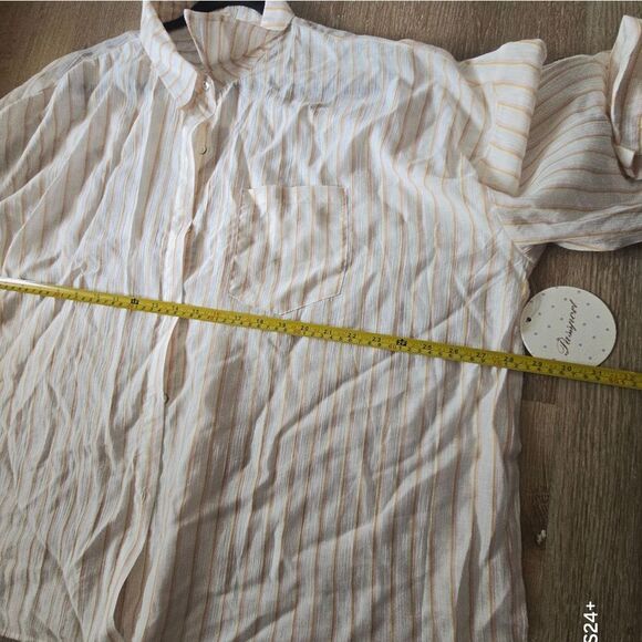 Passport Beige Striped Casual Shirt - Picture 5 of 9